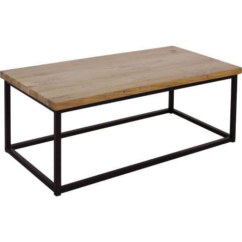 Ames Coffee Table in Solid Wood & Metal